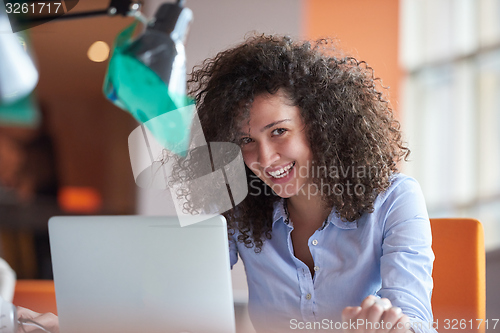 Image of Modern business woman in the office