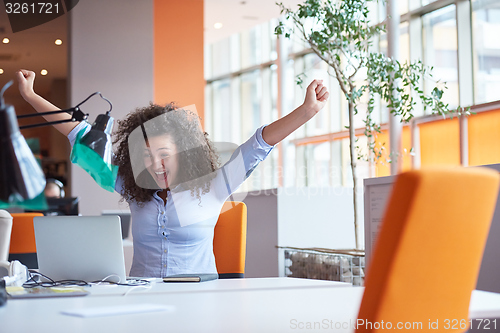 Image of Modern business woman in the office