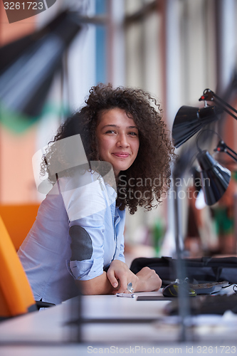 Image of Modern business woman in the office