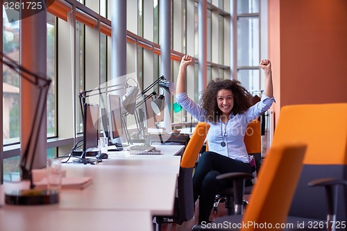 Image of Modern business woman in the office