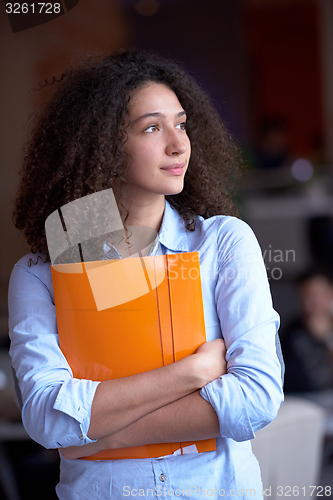 Image of Modern business woman in the office