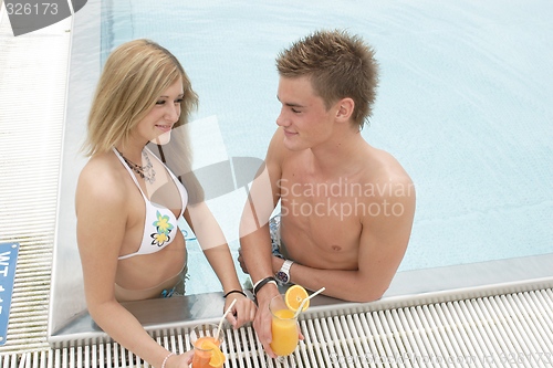 Image of Couple at pool