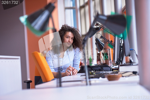 Image of Modern business woman in the office