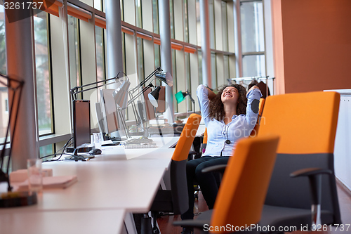Image of Modern business woman in the office