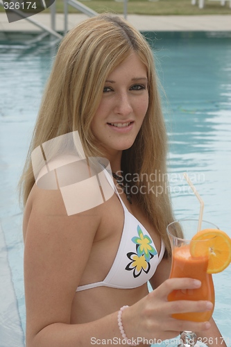 Image of Woman at pool