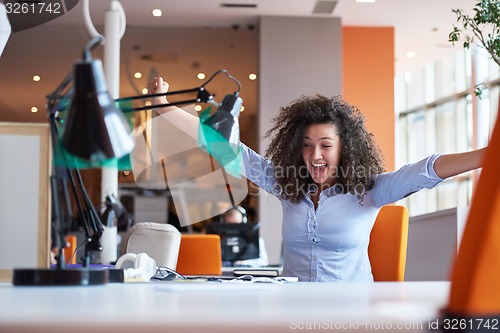 Image of Modern business woman in the office