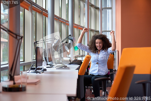 Image of Modern business woman in the office