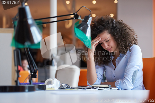 Image of Modern business woman in the office