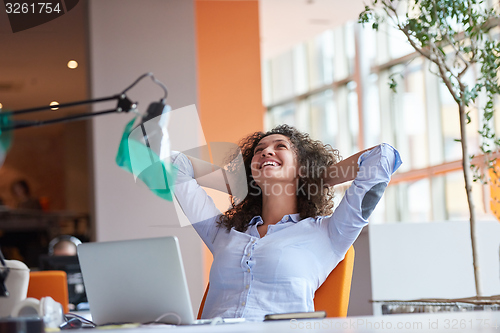 Image of Modern business woman in the office