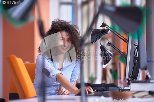 Image of Modern business woman in the office