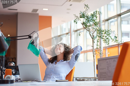 Image of Modern business woman in the office