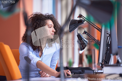 Image of Modern business woman in the office