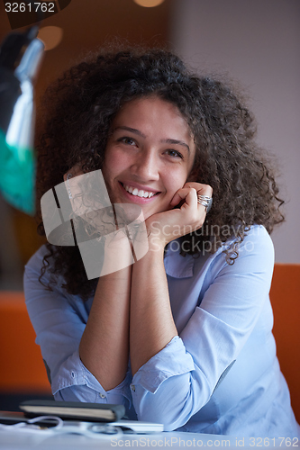 Image of Modern business woman in the office