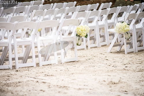 Image of wedding isle on white sand