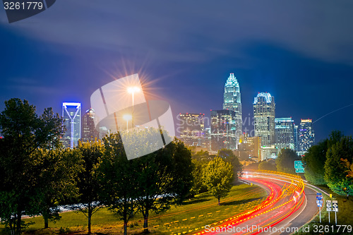 Image of Downtown of Charlotte  North Carolina skyline