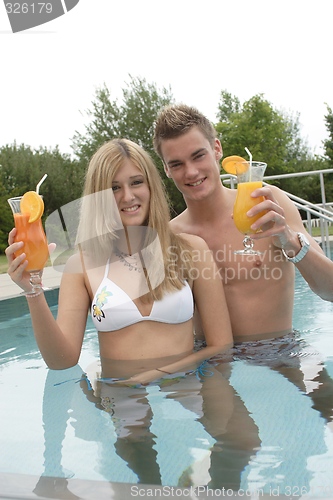 Image of Couple at pool