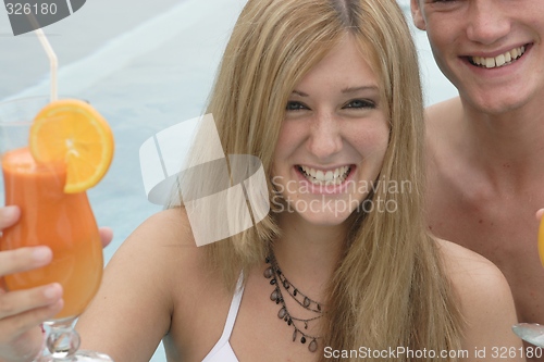 Image of Couple at pool