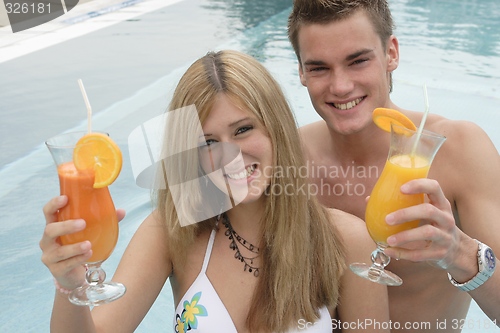 Image of Couple at pool