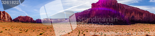 Image of Monument valley under the blue sky