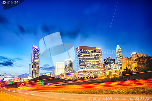 Image of Downtown of Charlotte  North Carolina skyline