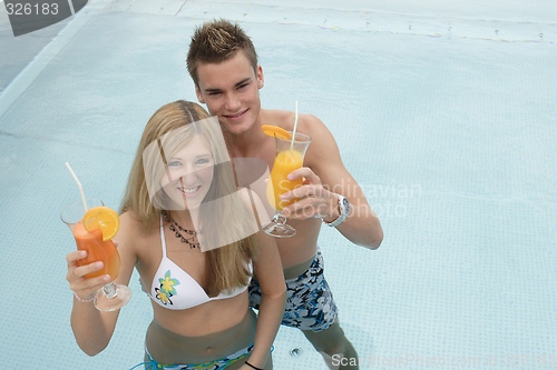 Image of Couple at pool