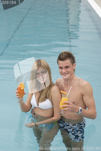 Image of Couple at pool