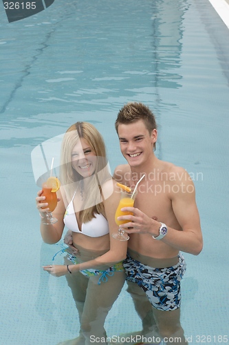 Image of Couple at pool