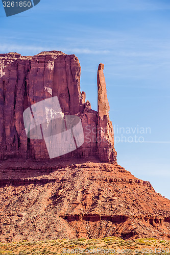 Image of Monument valley under the blue sky