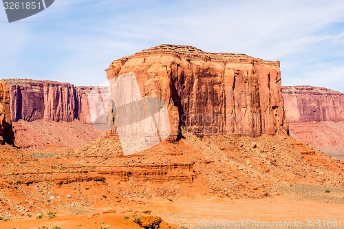 Image of Monument valley under the blue sky