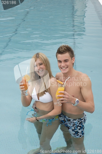 Image of Couple at pool