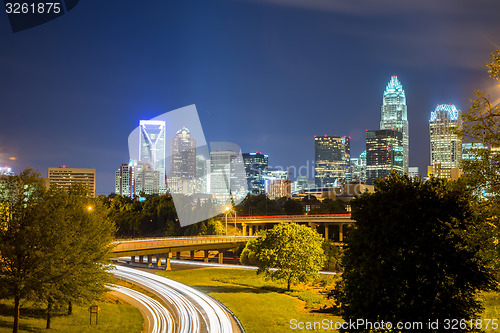 Image of Downtown of Charlotte  North Carolina skyline