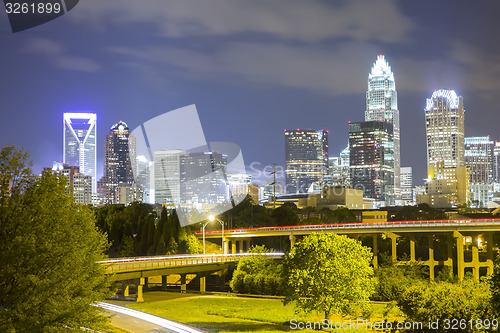 Image of Downtown of Charlotte  North Carolina skyline