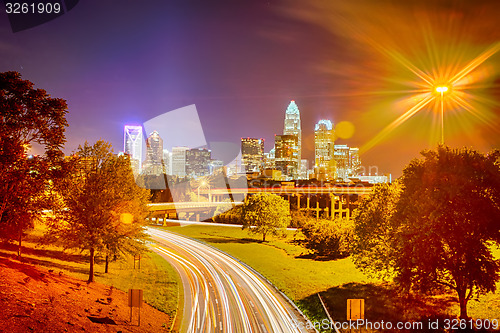 Image of Downtown of Charlotte  North Carolina skyline