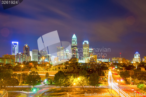 Image of Downtown of Charlotte  North Carolina skyline