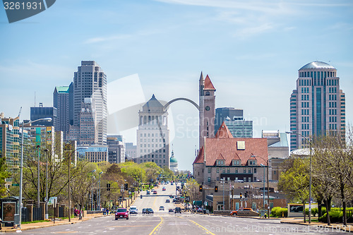 Image of saint louis missouri downtown at daylight