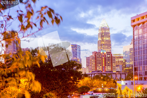 Image of Downtown of Charlotte  North Carolina skyline