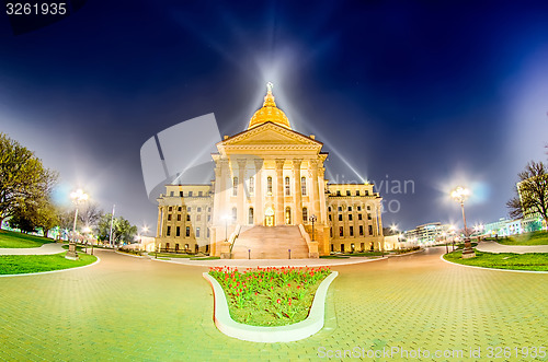 Image of topeka kansas downtown at night