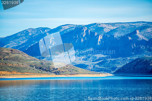 Image of blue mesa reservoir in gunnison national forest colorado