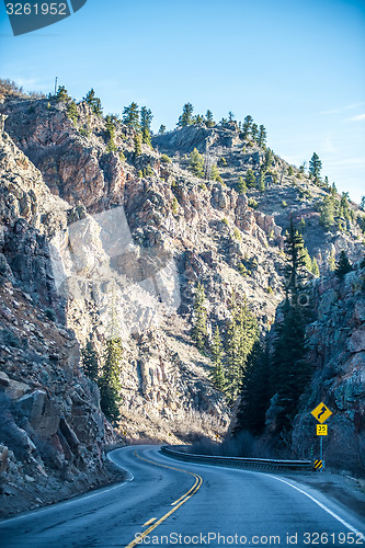 Image of Road trough the Rocky Mountains in Colorado USA