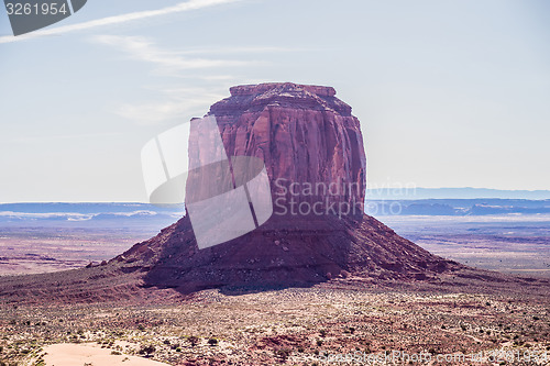 Image of Monument valley under the blue sky