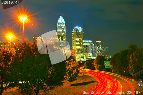 Image of Downtown of Charlotte  North Carolina skyline