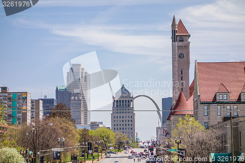 Image of saint louis missouri downtown at daylight