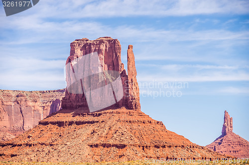 Image of Monument valley under the blue sky