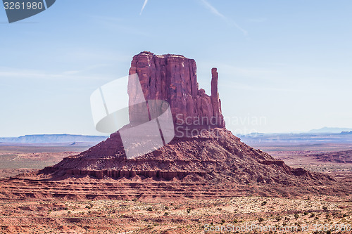 Image of Monument valley under the blue sky