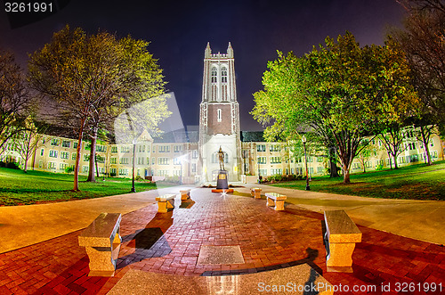 Image of topeka kansas downtown at night