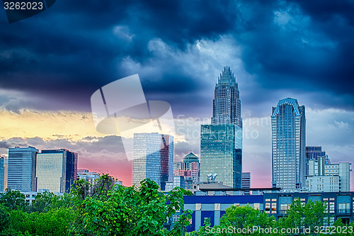 Image of Downtown of Charlotte  North Carolina skyline 