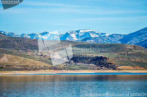 Image of blue mesa reservoir in gunnison national forest colorado