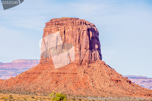 Image of Monument valley under the blue sky