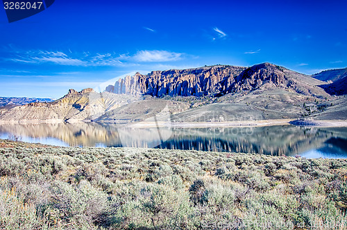 Image of blue mesa reservoir in gunnison national forest colorado