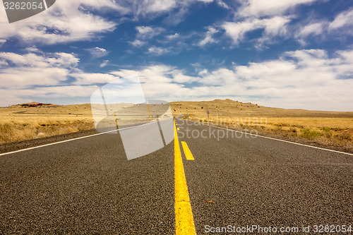 Image of road to Meteor Crater in Winslow Arizona USA